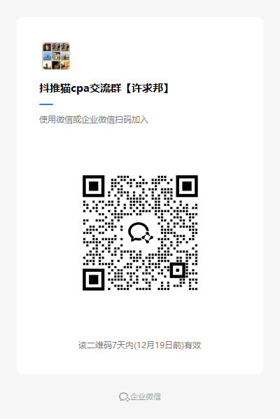 抖推猫cpa交流群【许求邦】