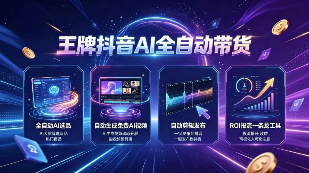 王牌抖音AI全自动带货